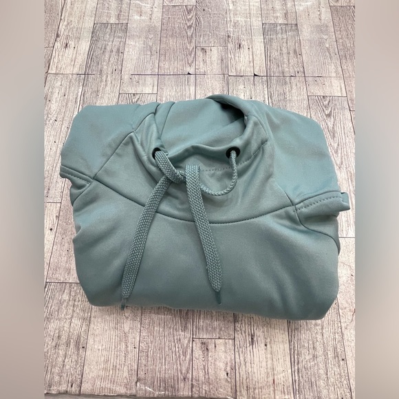 Nike Dri Fit Gray Purple Swoosh Hooded Pullover Sweatshirt - Picture 5 of 9